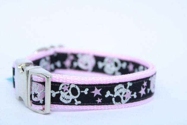 Halsband Skulls & Stars Pink