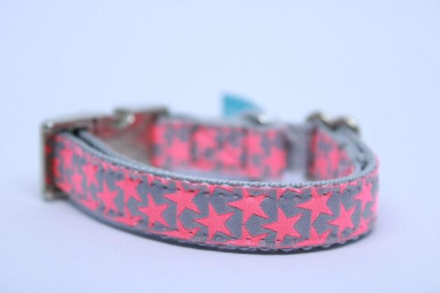 Halsband Neon Pink Stars