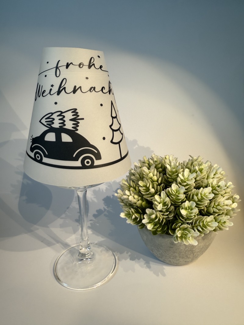 Weinglas Teelichthalter Set