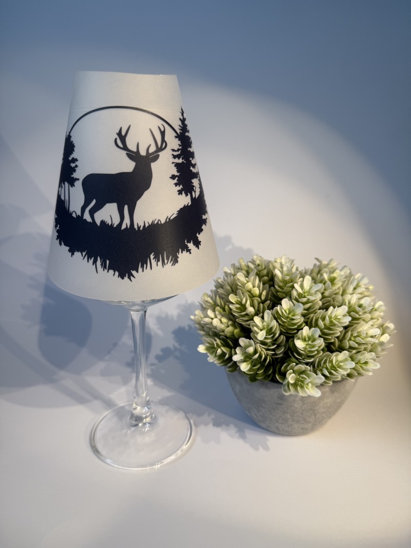 Weinglas Teelichthalter Set