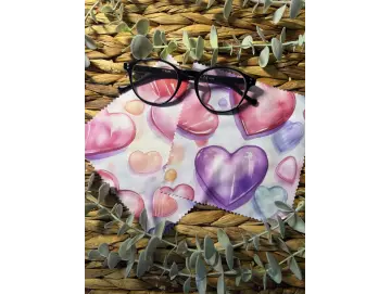 Brillenputztuch Herzen