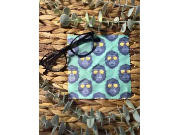 Brillenputztuch Gorilla grün