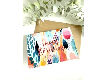 Geburtstagskarte Boho Happy