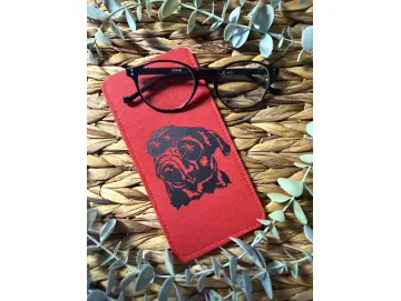 Brillenetui Filz "Mops"