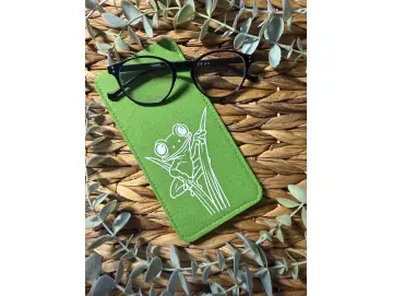 Brillenetui Filz Frosch